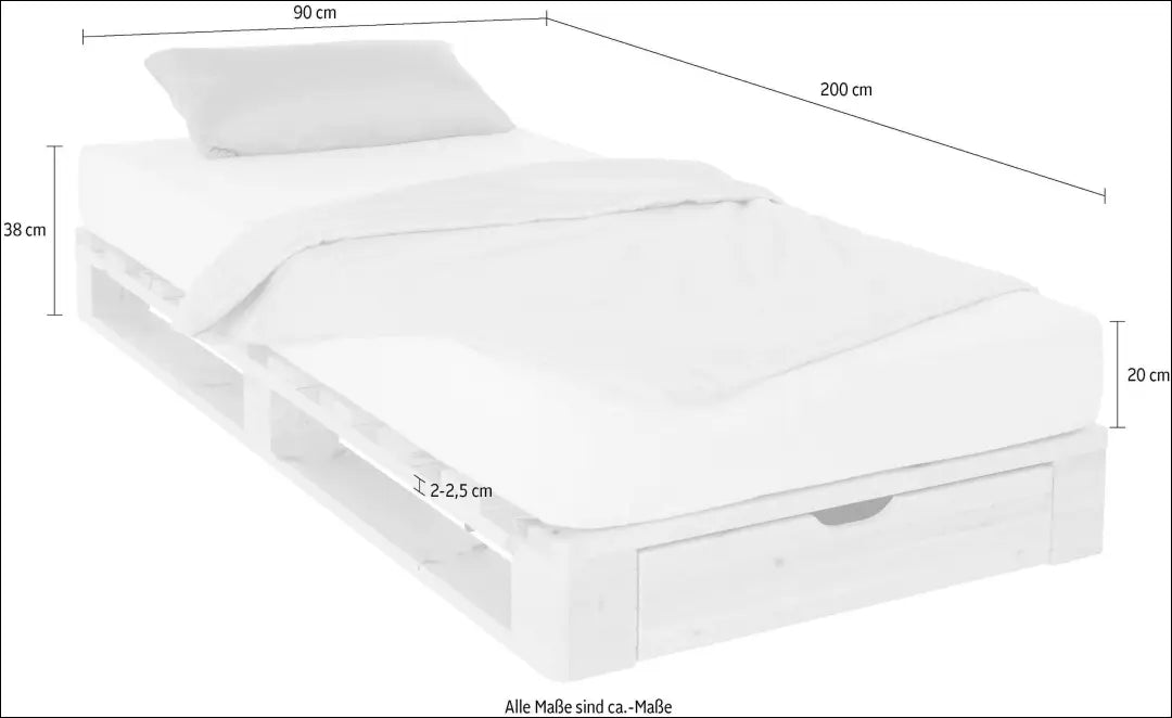 Miegamojo lova (90x200cm) GI878 - €120 Save 50% 100-200, __label:Pristatymas 1-2 d.d., color-balta, lovos-miegamojo,
