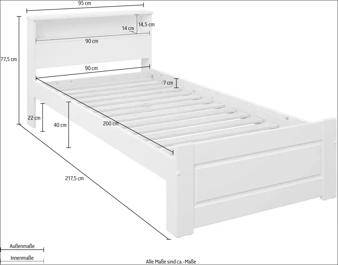 Miegamojo lova (90x200cm) GI881 - €110 Save 60% 100-200, __label:Pristatymas 1-2 d.d., color-balta, material-mdf,