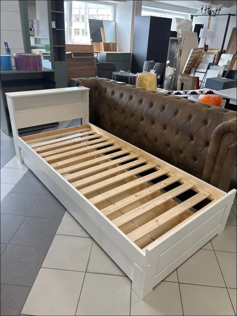 Miegamojo lova (90x200cm) GI881 - €110 Save 60% 100-200, __label:Pristatymas 1-2 d.d., color-balta, material-mdf,