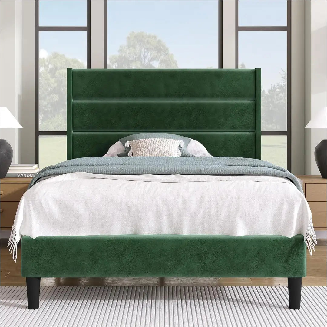 Miegamojo lova (90x200cm) GI951 - €145 Save 50% 100-200, __label:Pristatymas 1-2 d.d., color-zalia, lovos-miegamojo,