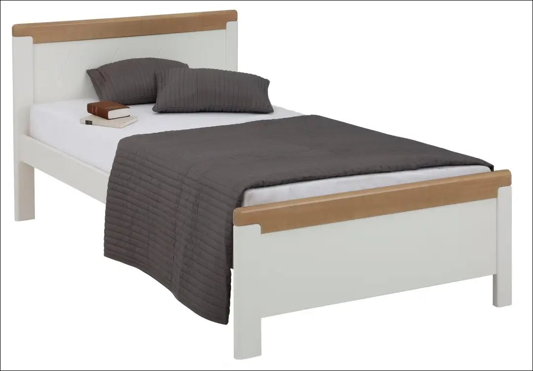 Miegamojo lova (90x200cm) GI999 - €130 Save 50% 100-200, __label:Pristatymas 1-2 d.d., color-balta, color-ruda,