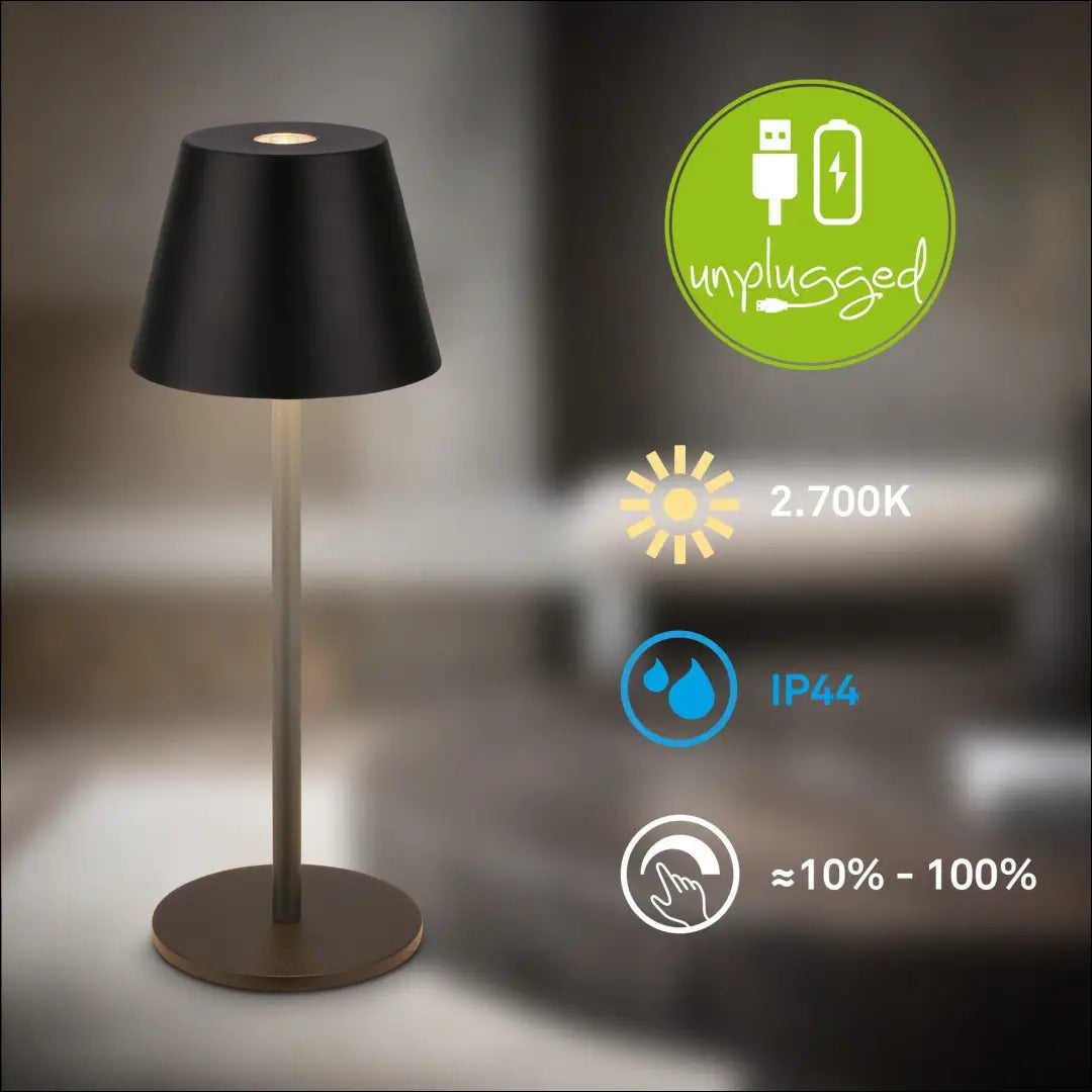 Mini LED stalinis šviestuvas DI12496 - €15 Save 50% __label:Pristatymas 1-2 d.d., color-juoda, interjeras, lauko