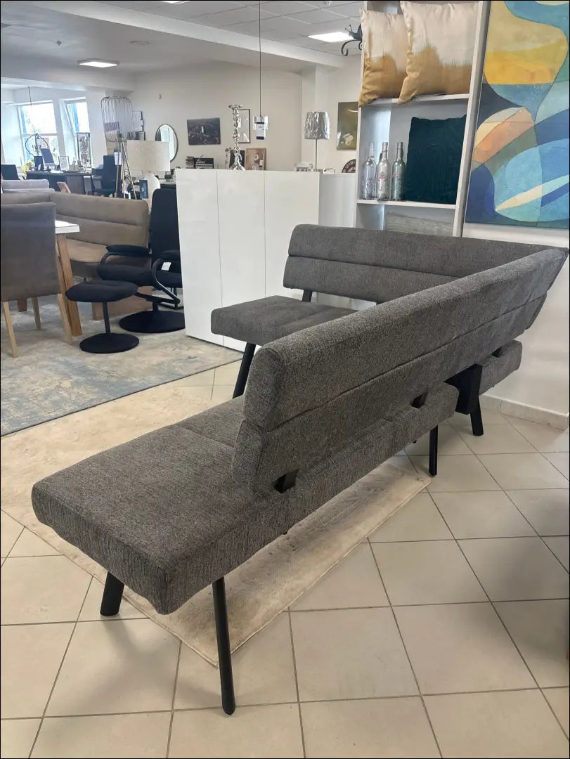 Minkštas kampinis suolas VI1421 - €220 Save 50% __label:Pristatymas 1-2 d.d., color-pilka, foteliai, kedes-valgomojo,