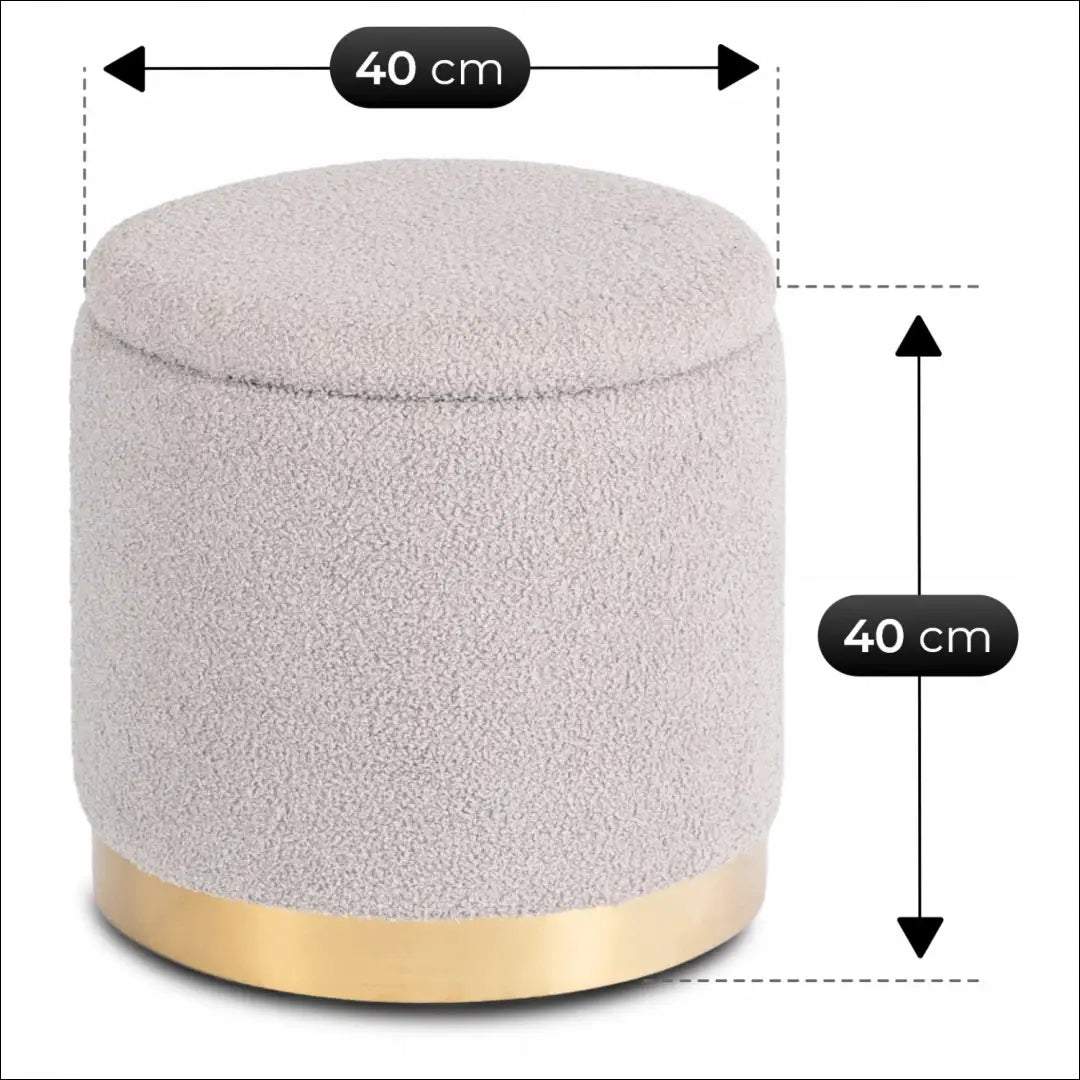 Minkštas Pouff Grey Boucle TE2582 - €42.86 Save 15% __label:Pristatymas 5-14 d.d., Newelite Naujausi produktai | Namų