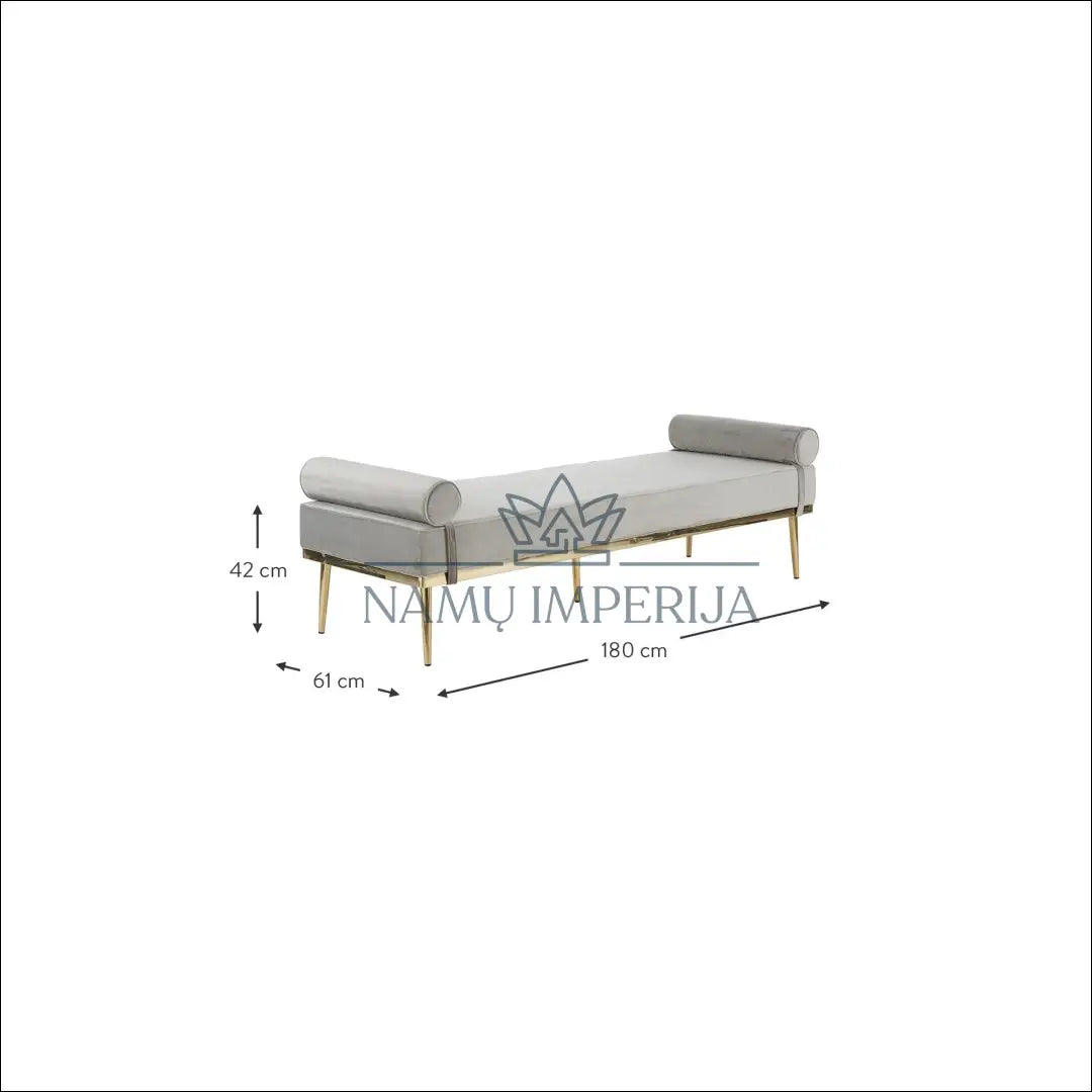 Minkštasuolis MI528 - €234 Save 70% __label:Pristatymas 1-2 d.d., color-auksine, color-pilka, material-aksomas,