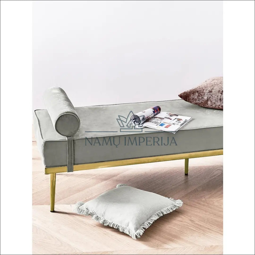 Minkštasuolis MI528 - €234 Save 70% __label:Pristatymas 1-2 d.d., color-auksine, color-pilka, material-aksomas,