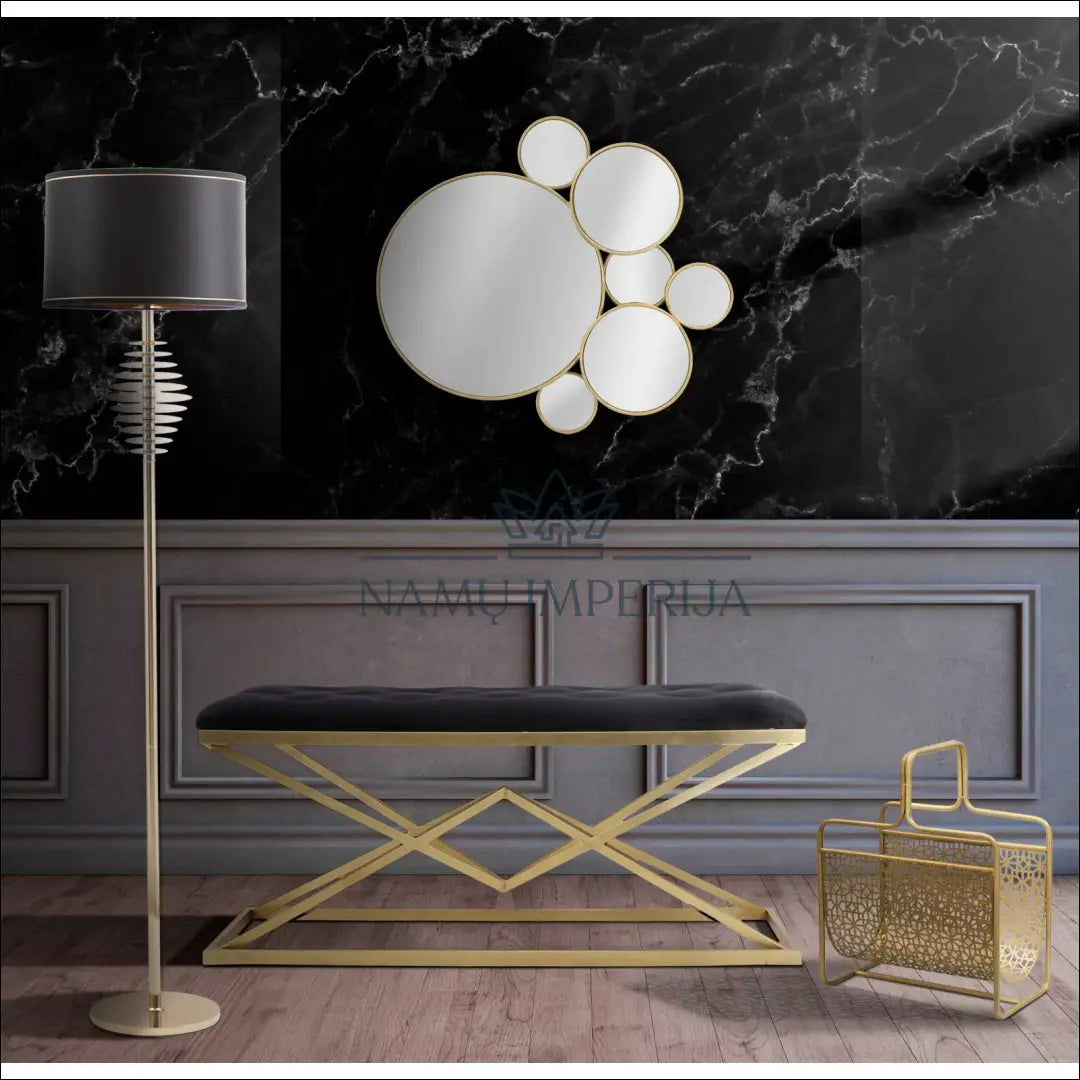 Minkštasuolis MI772 - €138 Save 50% 100-200, __label:Pristatymas 1-2 d.d., color-auksine, color-juoda, material-aksomas
