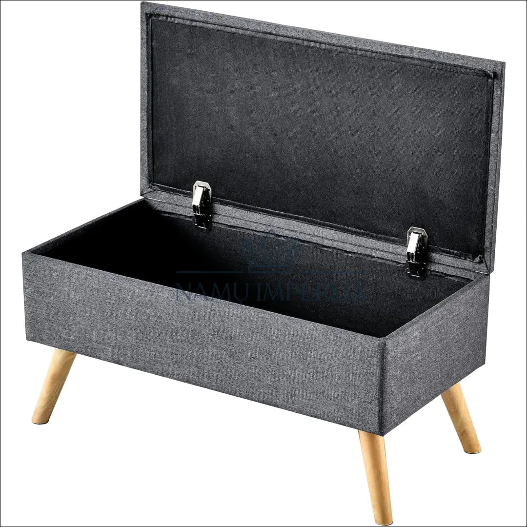 Minkštasuolis su daiktadėže MI735 - €49 Save 50% 25-50, __label:Pristatymas 1-2 d.d., color-pilka, material-gobelenas,