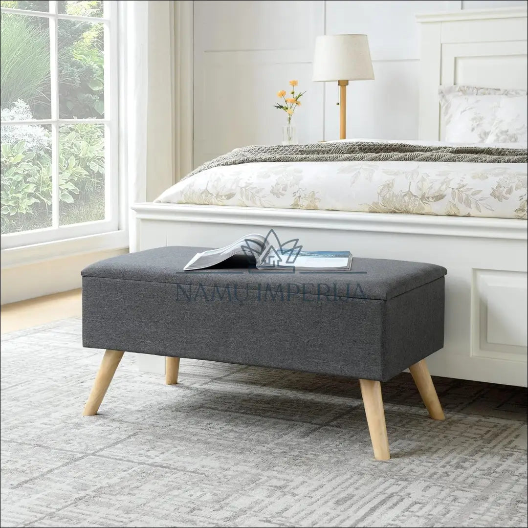 Minkštasuolis su daiktadėže MI735 - €49 Save 50% 25-50, __label:Pristatymas 1-2 d.d., color-pilka, material-gobelenas,