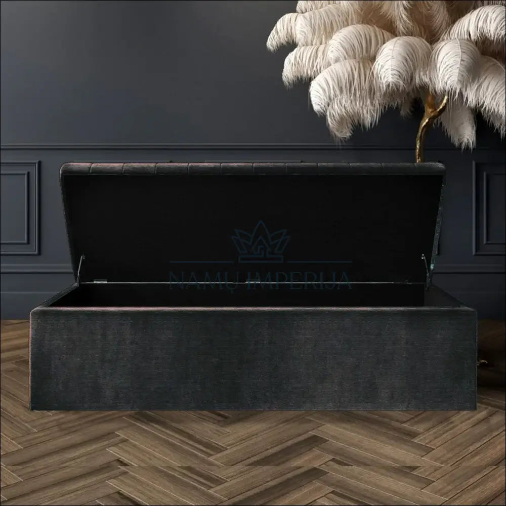 Minkštasuolis su daiktadėže MI742 - €139 Save 55% 100-200, __label:Pristatymas 1-2 d.d., batu-suoliukas, color-pilka,