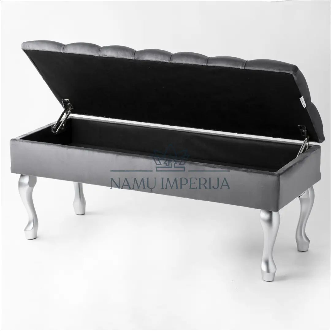 Minkštasuolis su daiktadėže MI781 - €240 Save 50% __label:Pristatymas 1-2 d.d., color-pilka, color-sidabrine,