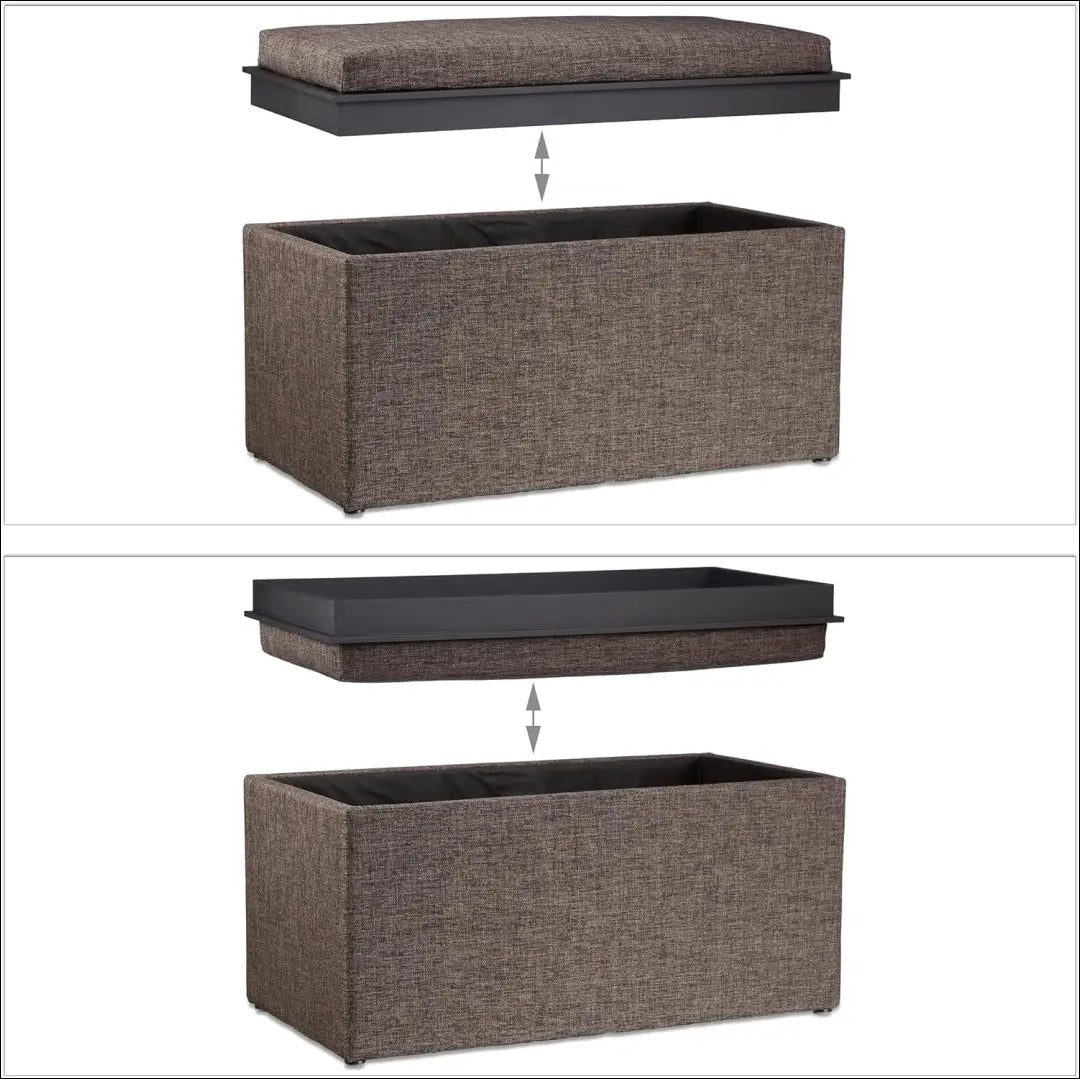 Minkštasuolis su daiktadėže MI830 - €63 Save 50% 50-100, __label:Pristatymas 1-2 d.d., color-juoda, color-ruda,