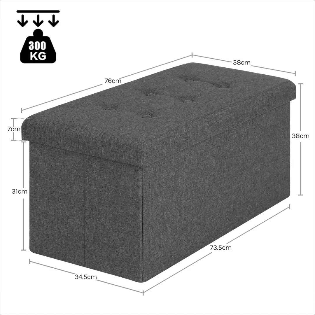 Minkštasuolis su daiktadėže MI836 - €25 Save 50% 25-50, __label:Pristatymas 1-2 d.d., color-pilka, material-gobelenas,