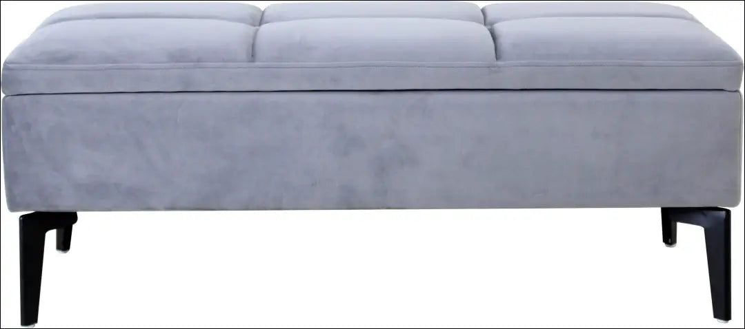 Minkštasuolis su daiktadėže MI854 - €105 Save 50% 100-200, __label:Pristatymas 1-2 d.d., color-pilka, material-aksomas,