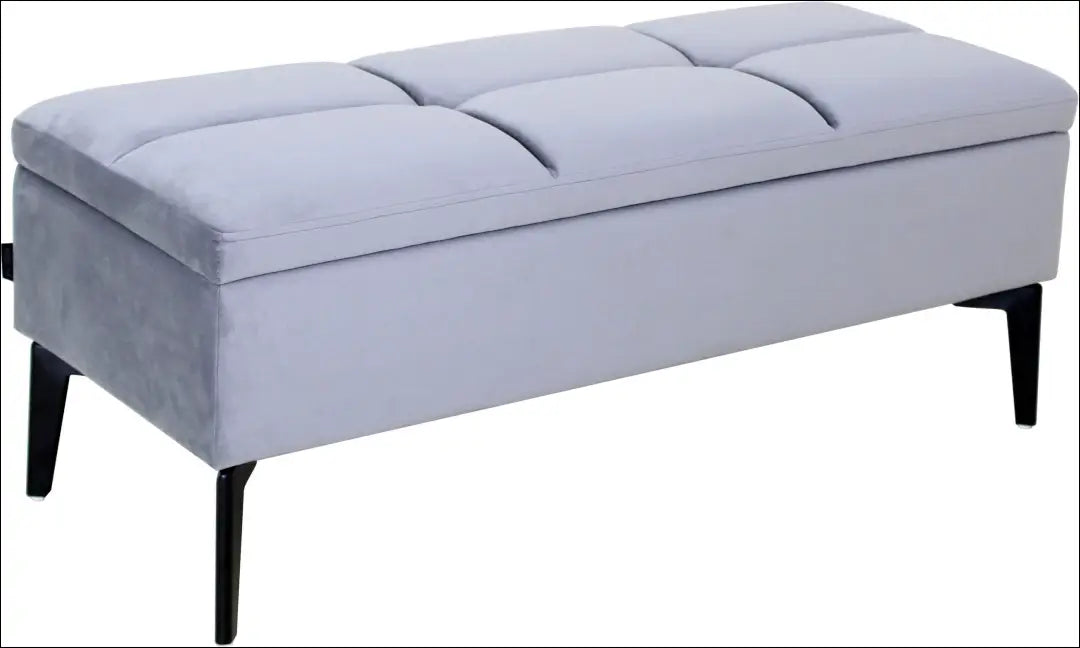 Minkštasuolis su daiktadėže MI854 - €105 Save 50% 100-200, __label:Pristatymas 1-2 d.d., color-pilka, material-aksomas,