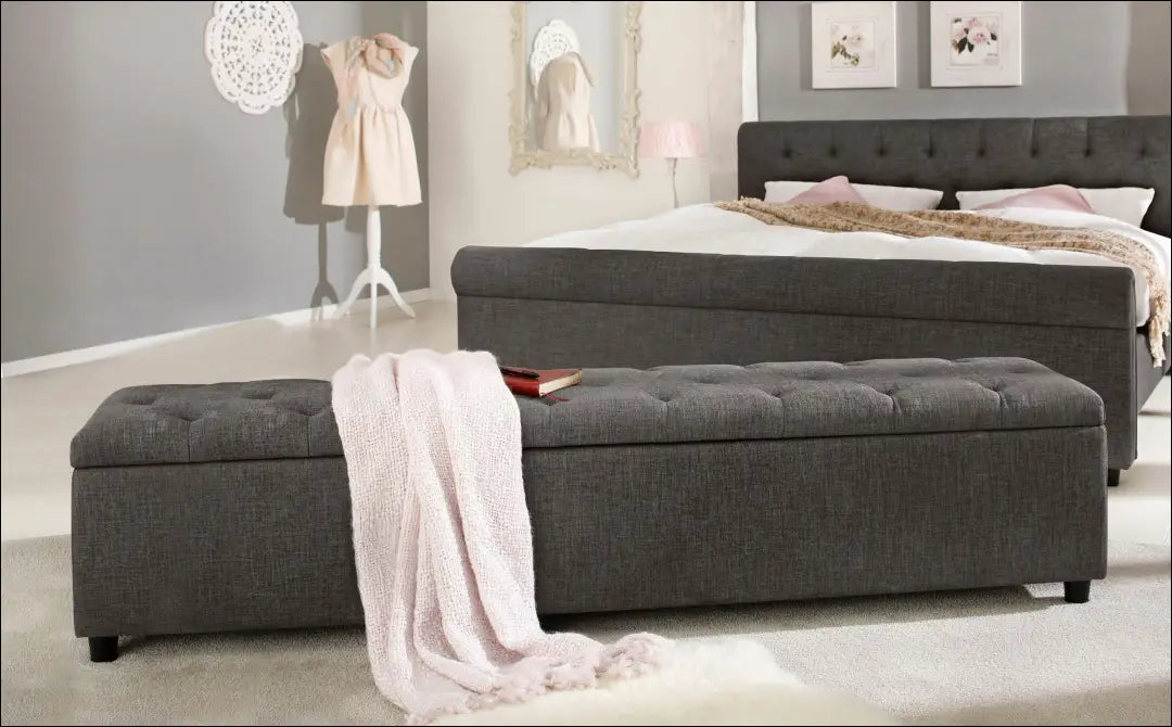 Minkštasuolis su daiktadėže MI868 - €124 Save 50% 100-200, __label:Pristatymas 1-2 d.d., color-pilka,