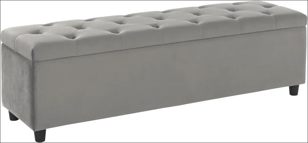 Minkštasuolis su daiktadėže MI946 - €99 Save 50% 50-100, __label:Pristatymas 1-2 d.d., color-pilka, material-aksomas,
