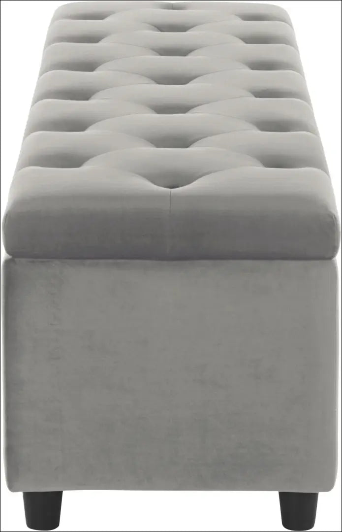 Minkštasuolis su daiktadėže MI946 - €99 Save 50% 50-100, __label:Pristatymas 1-2 d.d., color-pilka, material-aksomas,