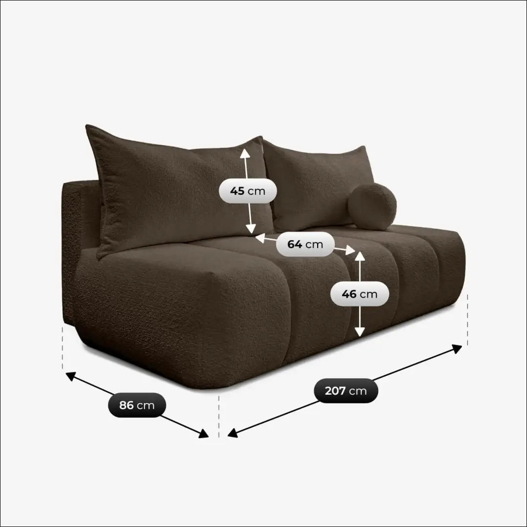 Mocca Boucle sofa-lova TE2484 - €708.69 Save 15% __label:Pristatymas 5-14 d.d., Newelite Naujausi produktai | Namų