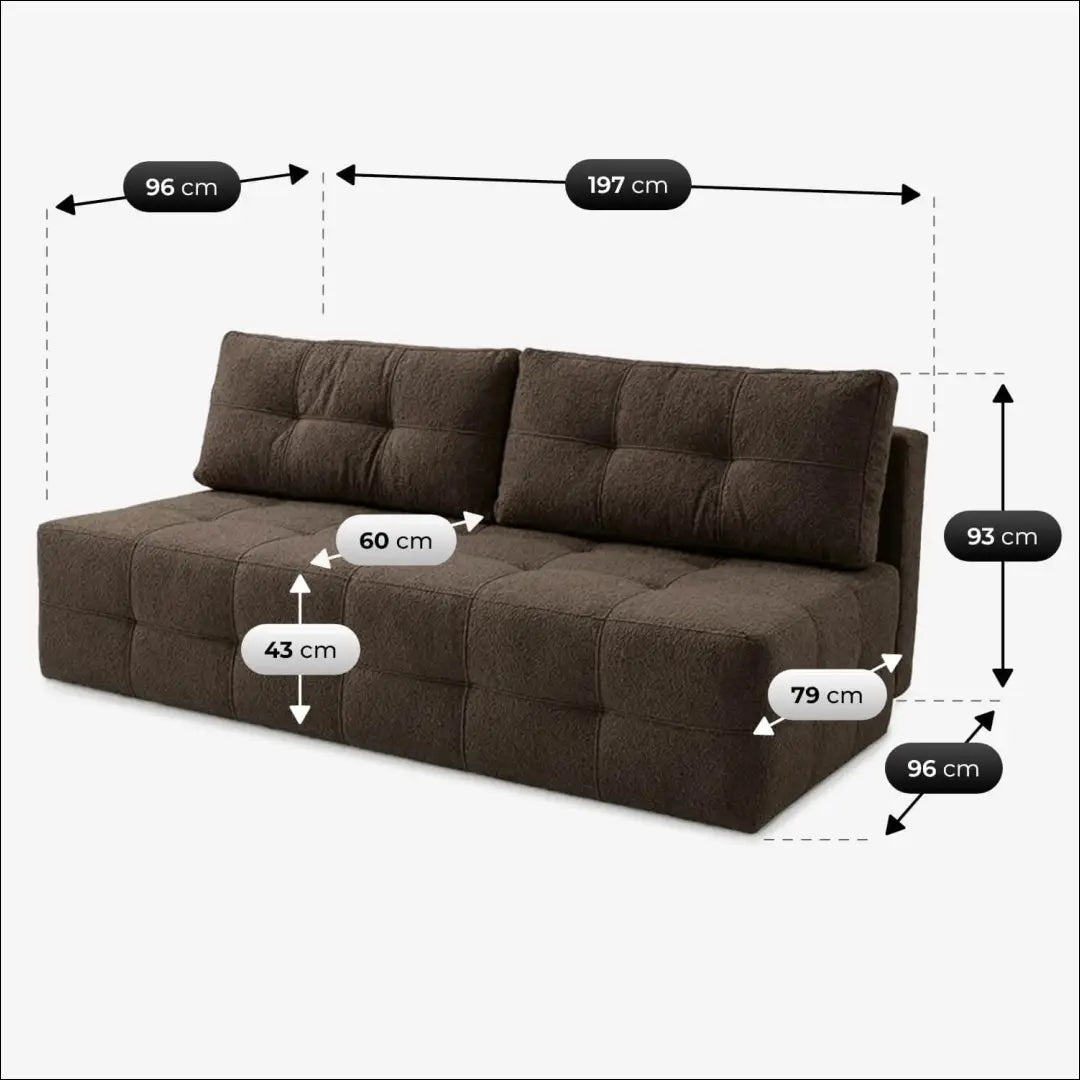 Mocca Boucle sofa-lova TE2494 - €667.22 Save 15% __label:Pristatymas 5-14 d.d., Newelite Naujausi produktai | Namų
