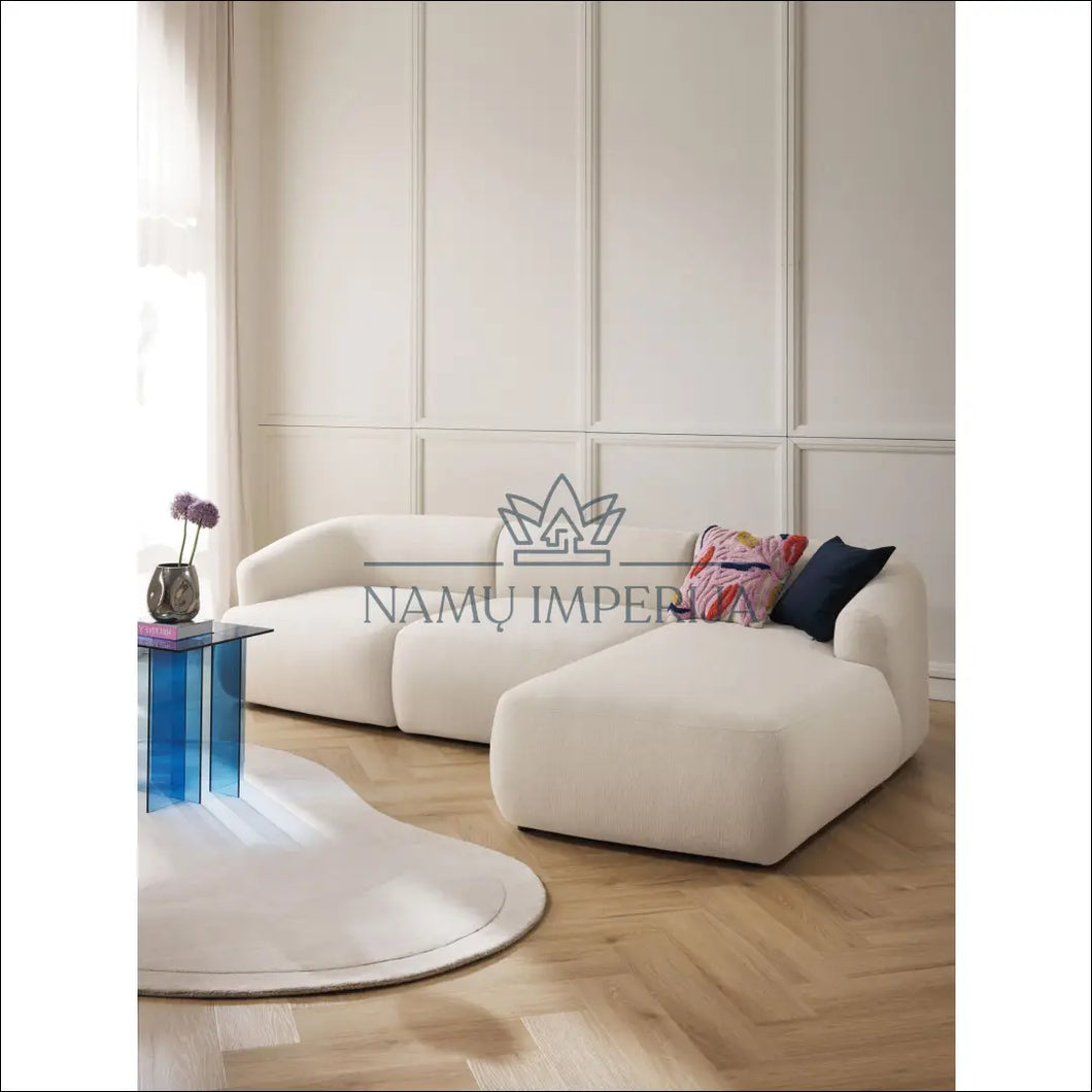 Modulinė kampinė sofa MI504 - €660 Save 70% color-kremas, material-polipropilenas, over-200, pazeistas, pazeisti