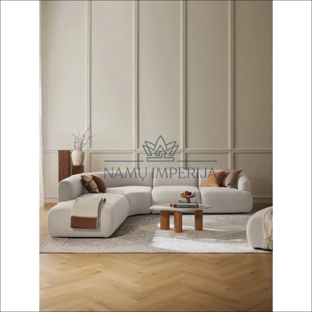 Modulinė kampinė sofa MI766 - €1,500 Save 50% __label:Pristatymas 1-2 d.d., color-kremas, kampai, material-gobelenas,