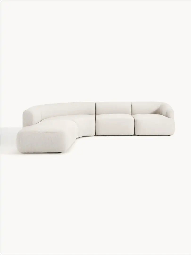 Modulinė kampinė sofa MI766 - €1,200 Save 60% __label:Pristatymas 1-2 d.d., color-kremas, kampai, material-gobelenas,