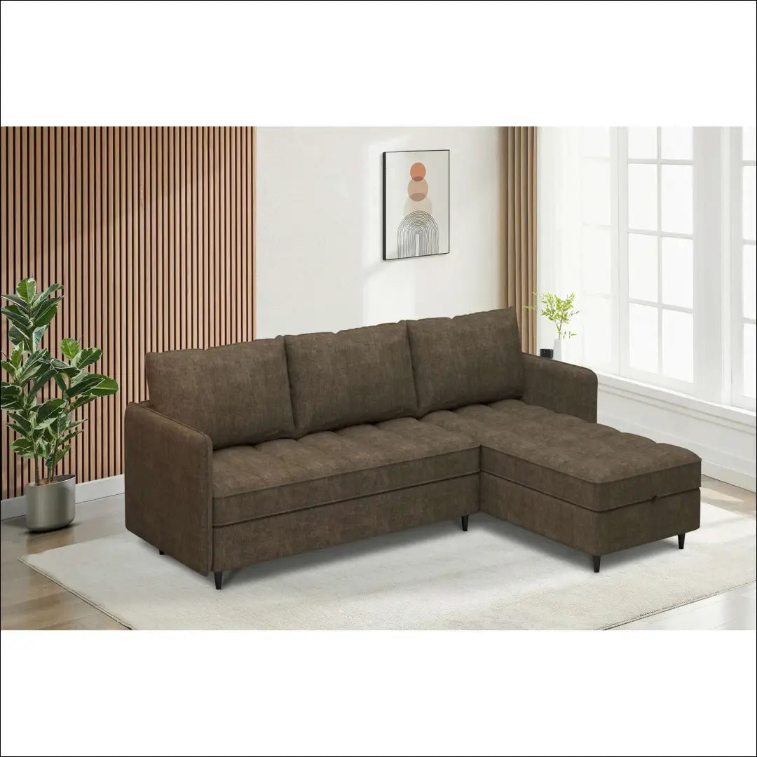 Modulinė sofa-kampas MI866 - €230 Save 50% __label:Pristatymas 1-2 d.d., color-ruda, kampai, material-gobelenas,