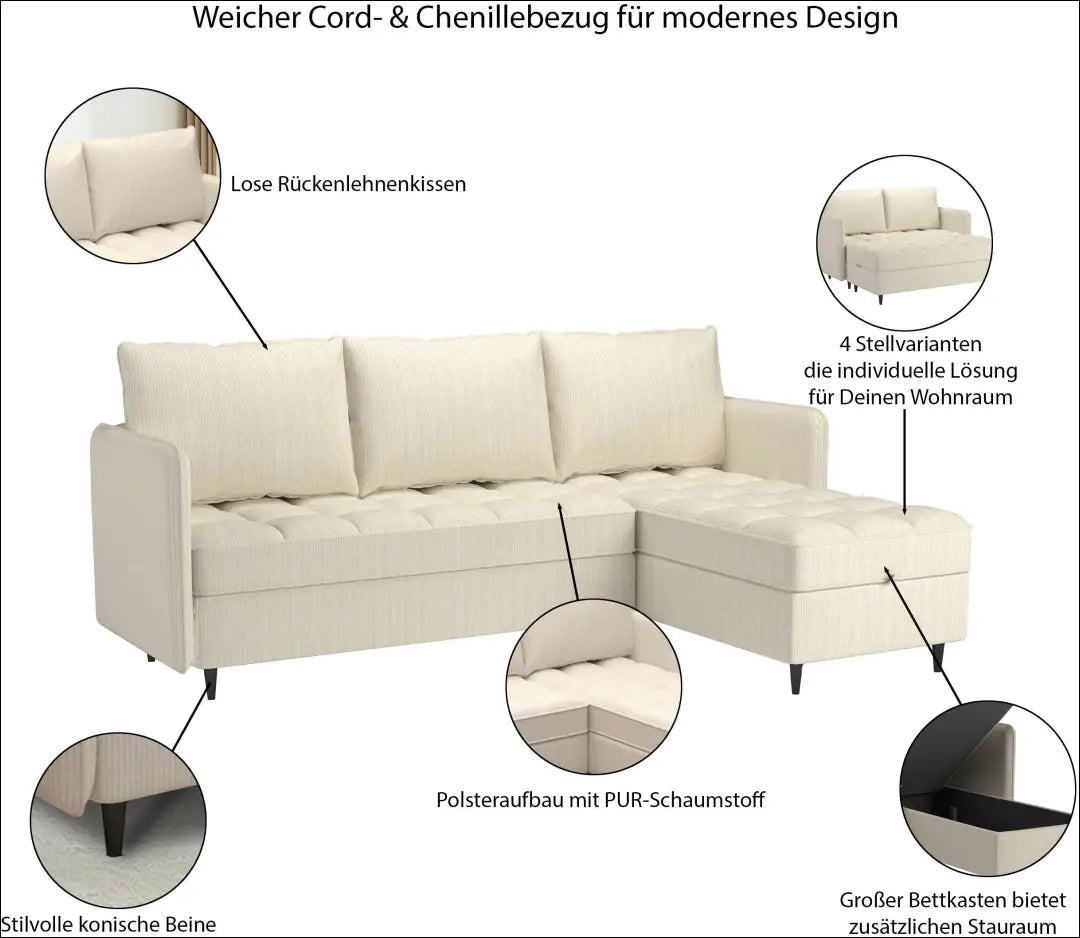 Modulinė sofa-kampas MI866 - €230 Save 50% __label:Pristatymas 1-2 d.d., color-ruda, kampai, material-gobelenas,