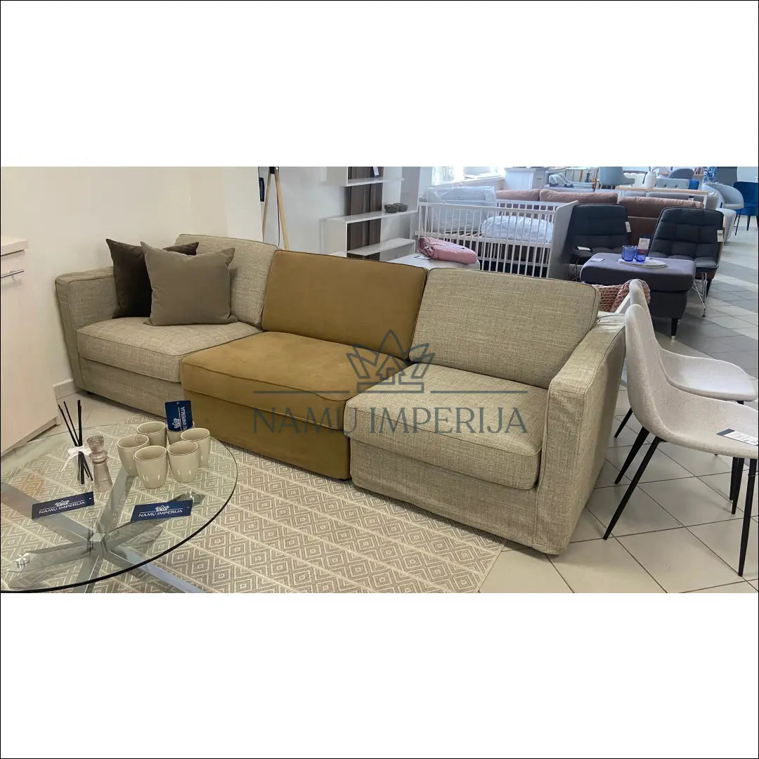 Modulinė sofa MI335 - €1,130 Save 50% __label:Pristatymas 1-2 d.d., color-pilka, color-smelio, material-gobelenas,