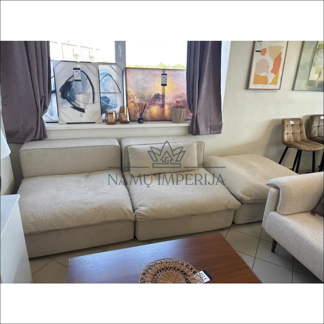 Modulinė sofa MI770 - €1,600 Save 50% __label:Pristatymas 1-2 d.d., color-smelio, material-gobelenas,