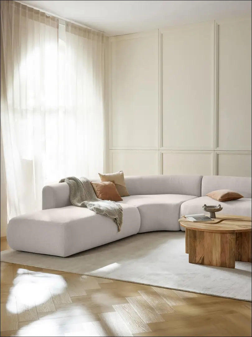 Modulinė sofa MI777 - €427 Save 55% __label:Pristatymas 1-2 d.d., color-kremas, material-gobelenas,