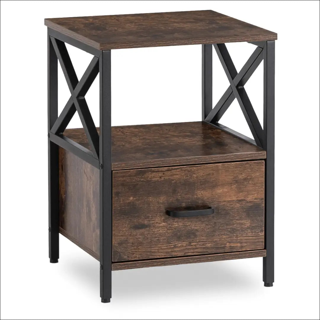 Naktinė spintelė juodos spalvos / ąžuolo 40 cm TE1107 - €57 Save 15% 50-100, __label:Pristatymas 5-14 d.d., elite,