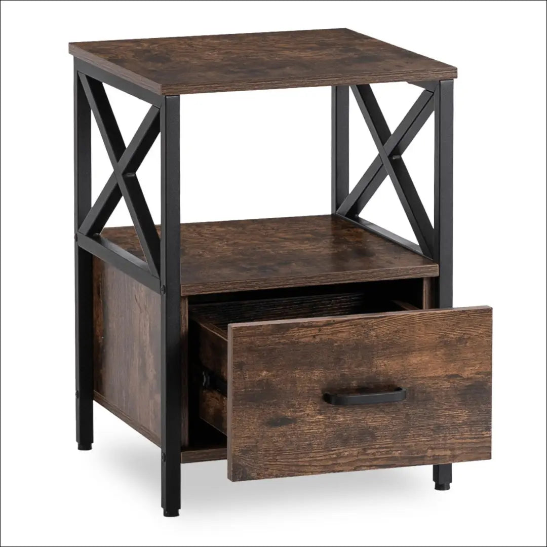 Naktinė spintelė juodos spalvos / ąžuolo 40 cm TE1107 - €57 Save 15% 50-100, __label:Pristatymas 5-14 d.d., elite,