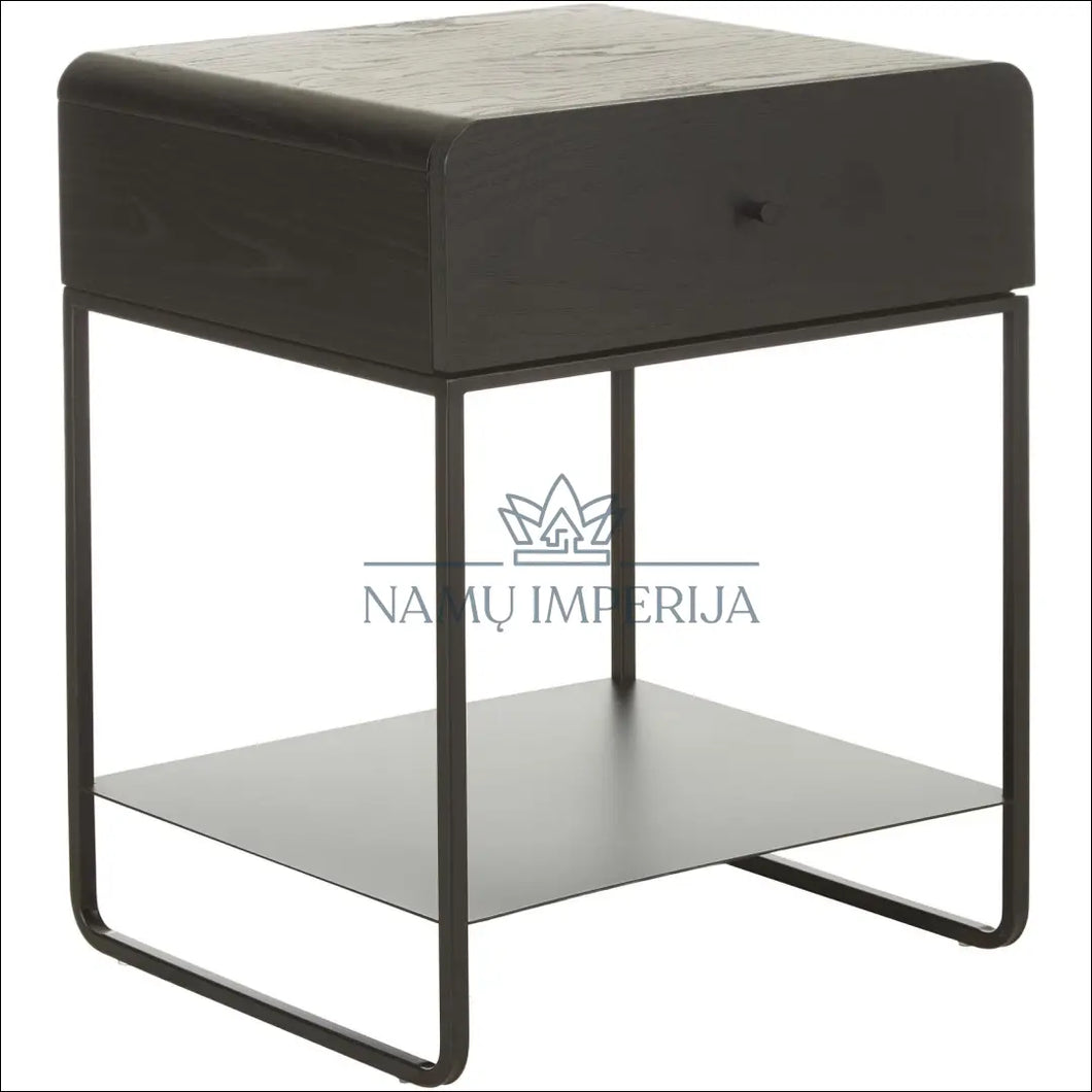 Naktinis staliukas GI299 - €112 Save 55% 100-200, color-juoda, material-mediena, material-metalas, miegamojo Juoda