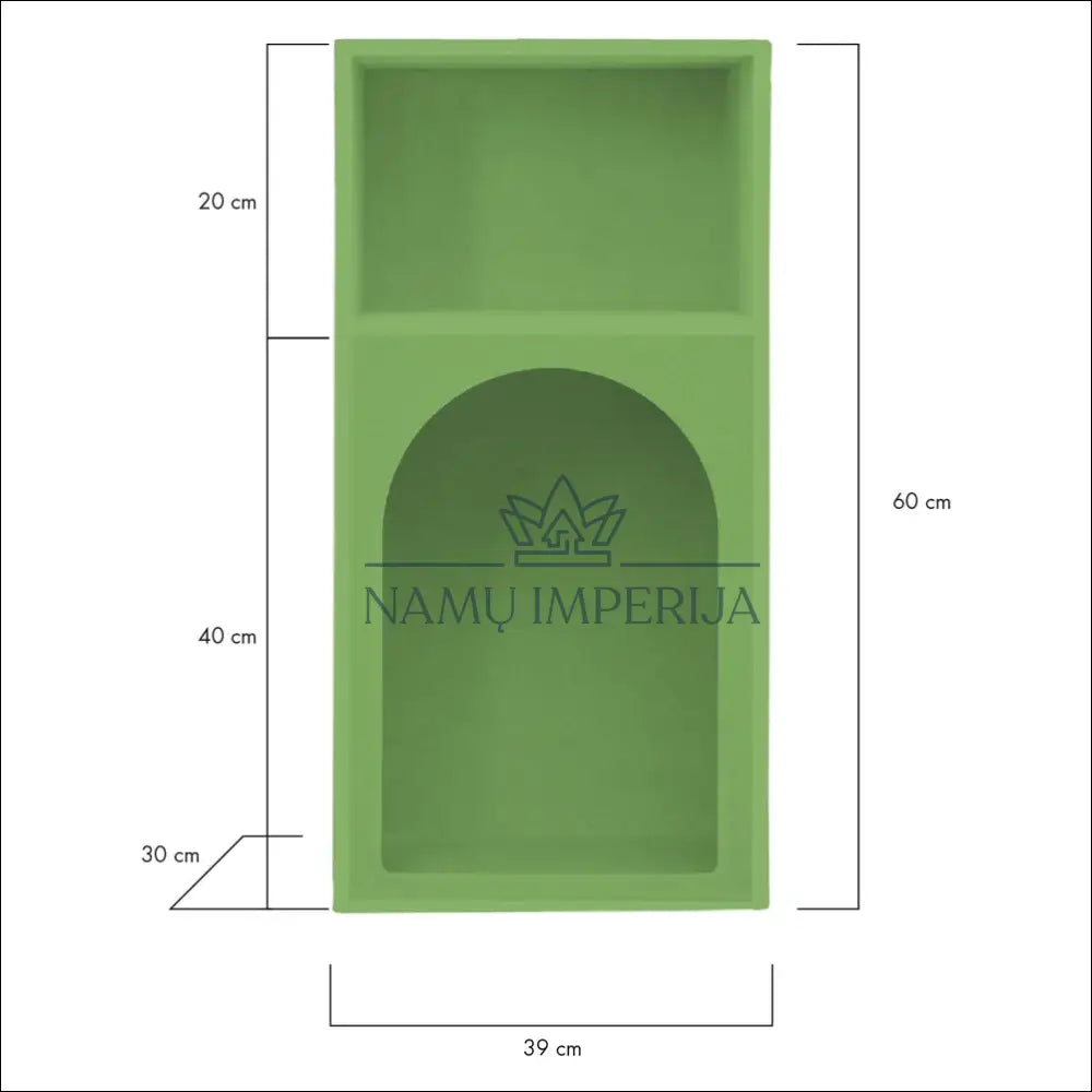Naktinis staliukas GI373 - €45 Save 70% 25-50, __label:Pristatymas 1-2 d.d., color-zalia, material-mediena, pazeistas