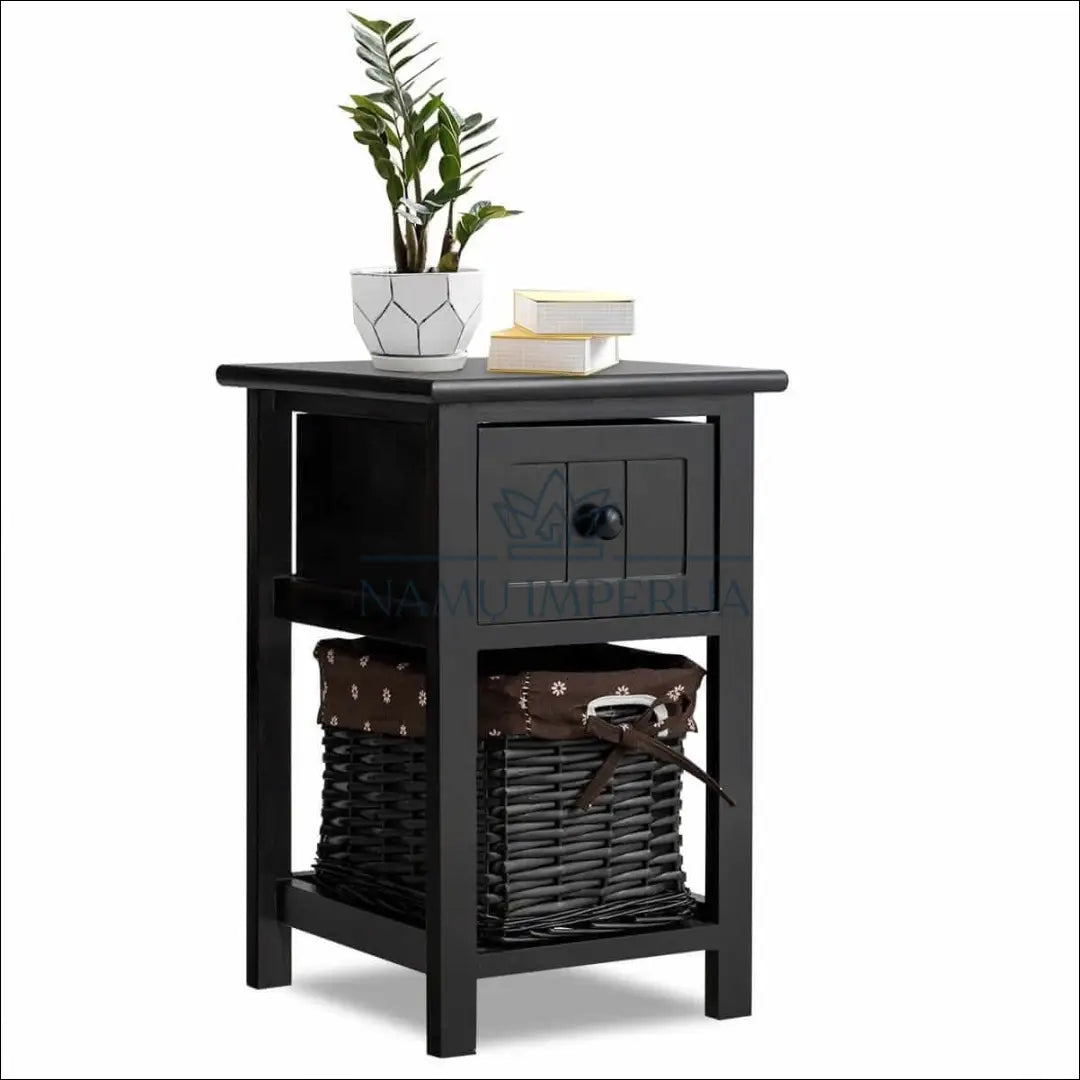 Naktinis staliukas GI514 - €53 Save 50% 50-100, __label:Pristatymas 1-2 d.d., color-juoda, material-mediena, miegamojo