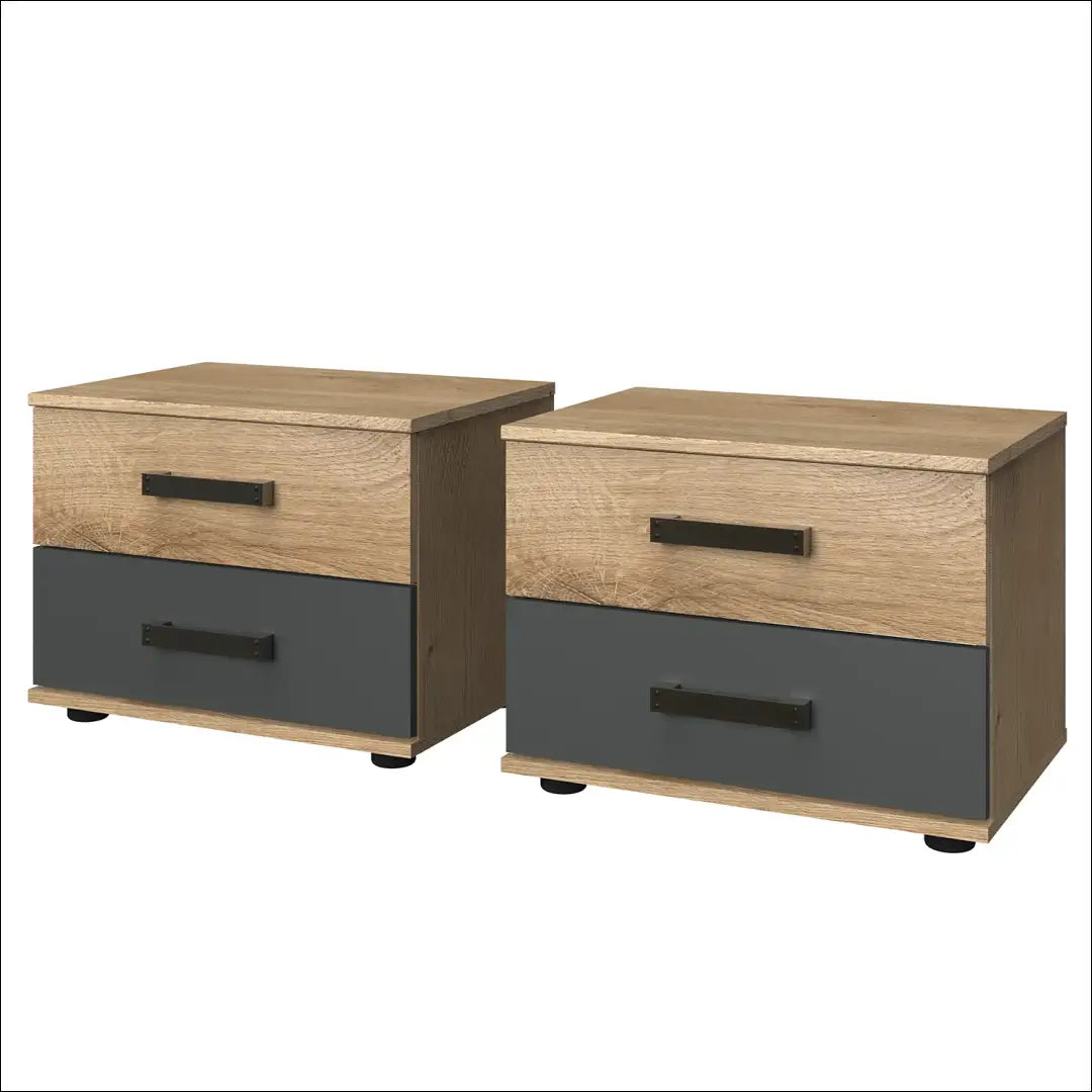 Naktinis staliukas GI565 - €46 Save 60% 25-50, __label:Pristatymas 1-2 d.d., color-pilka, color-ruda, material-mediena
