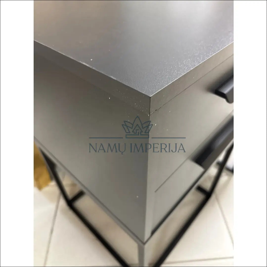 Naktinis staliukas GI571 €20 Save 75% __label:Pristatymas 1 2 d.d., color juoda, pilka, material mediena, metalas Iki
