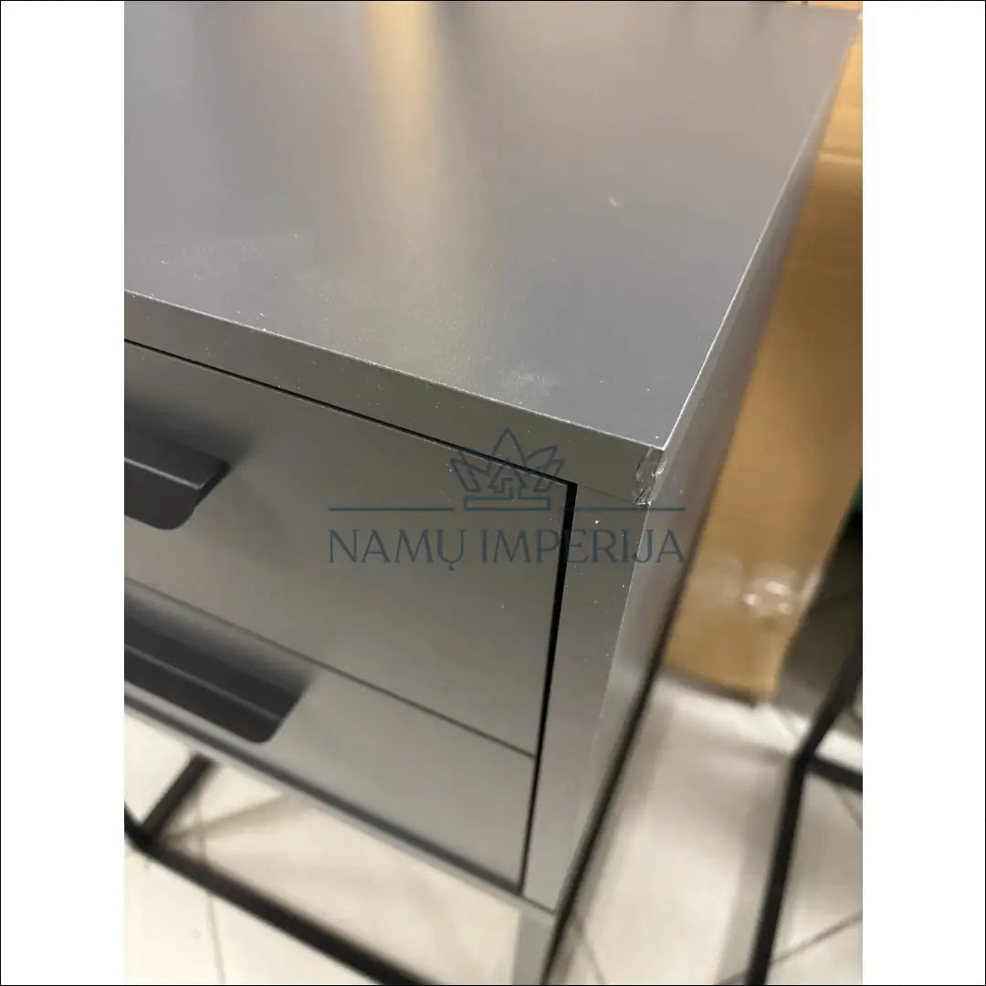 Naktinis staliukas GI571 €20 Save 75% __label:Pristatymas 1 2 d.d., color juoda, pilka, material mediena, metalas Iki