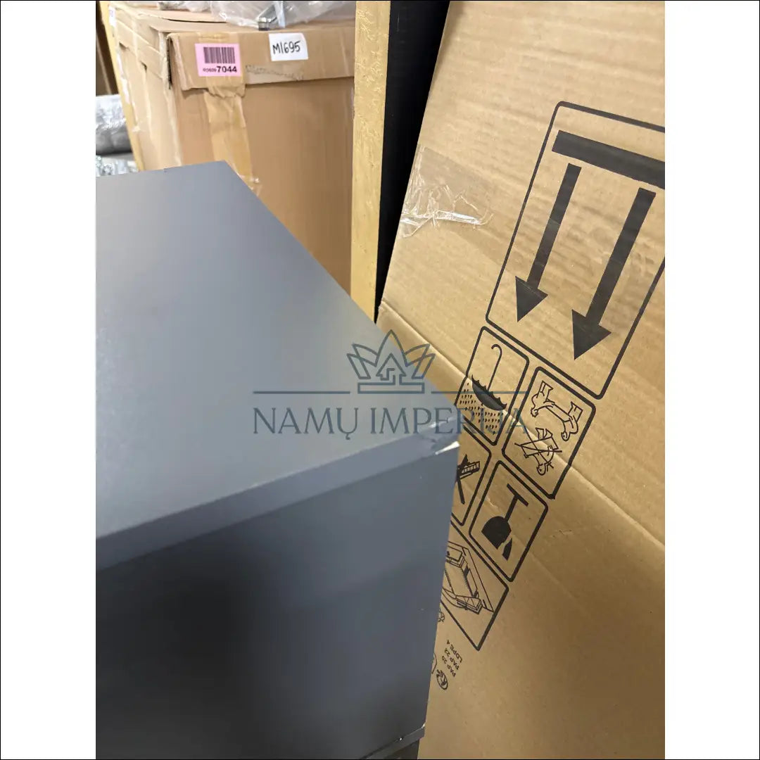 Naktinis staliukas GI571 €20 Save 75% __label:Pristatymas 1 2 d.d., color juoda, pilka, material mediena, metalas Iki