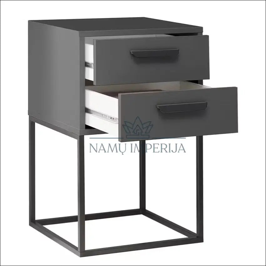 Naktinis staliukas GI571 €20 Save 75% __label:Pristatymas 1 2 d.d., color juoda, pilka, material mediena, metalas Iki