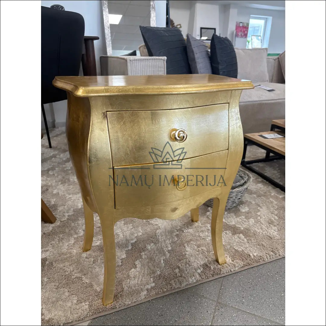 Naktinis staliukas GI593 - €235 Save 50% __label:Pristatymas 1-2 d.d., color-auksine, material-medzio-masyvas,