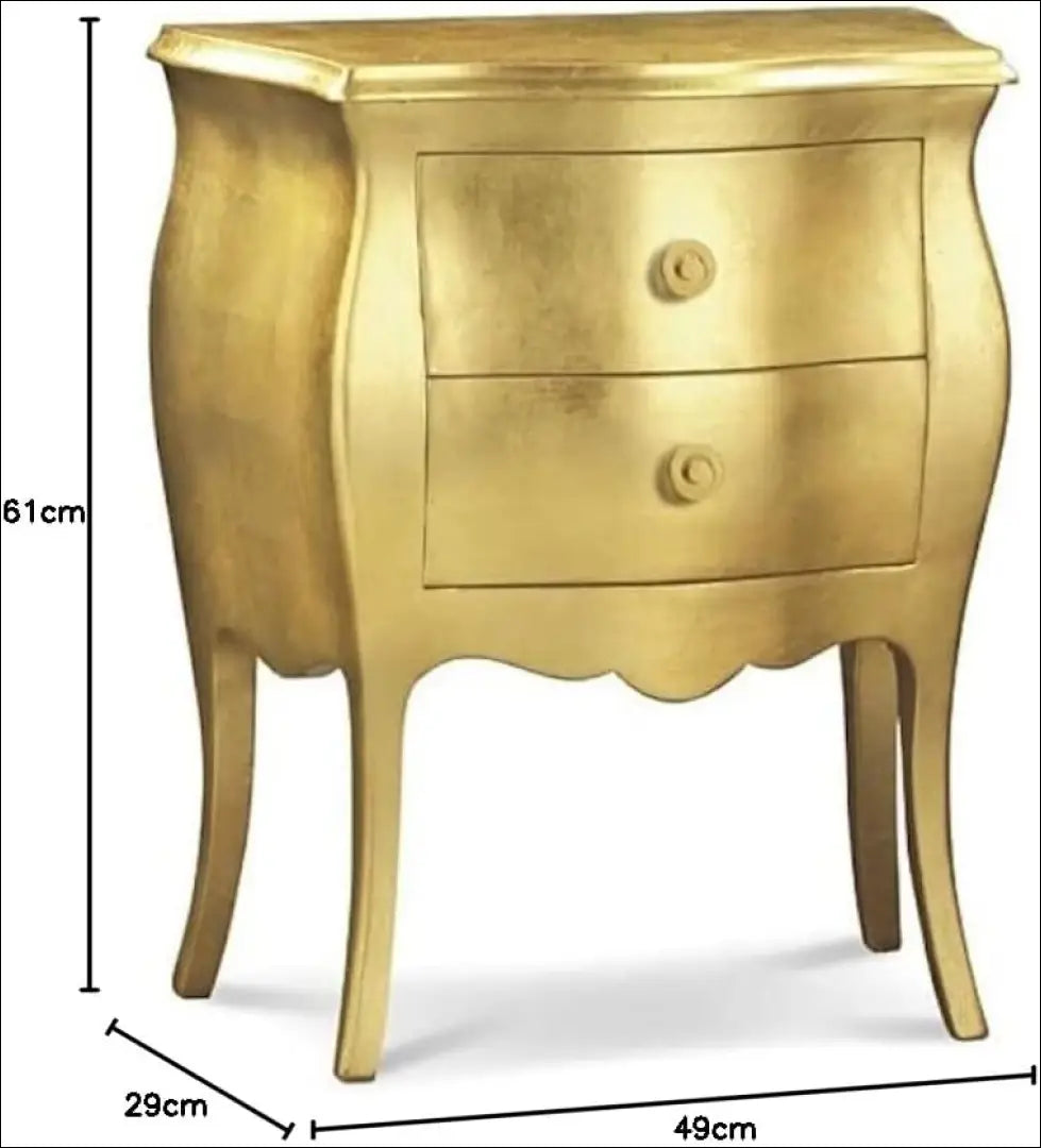 Naktinis staliukas GI593 - €211 Save 55% __label:Pristatymas 1-2 d.d., color-auksine, material-medzio-masyvas,