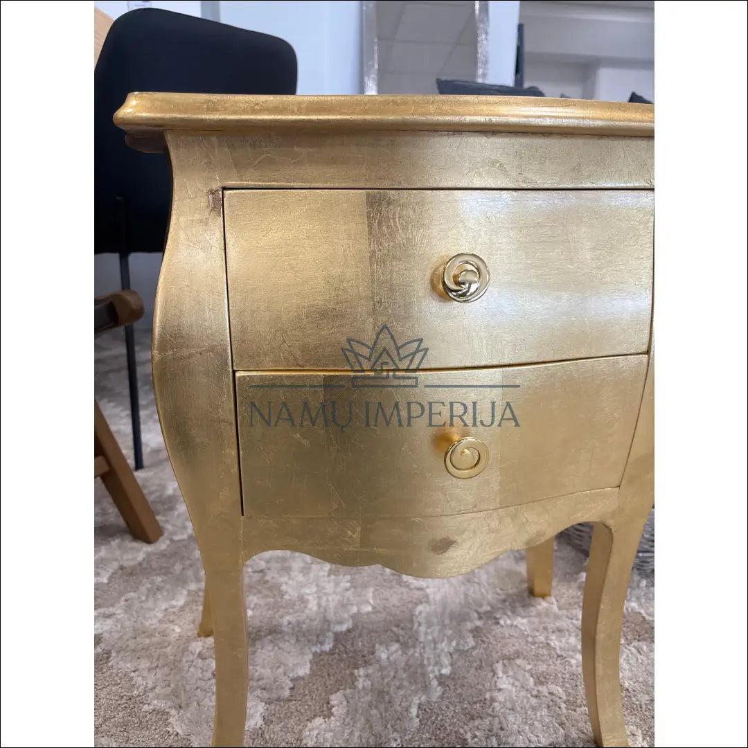 Naktinis staliukas GI593 - €235 Save 50% __label:Pristatymas 1-2 d.d., color-auksine, material-medzio-masyvas,