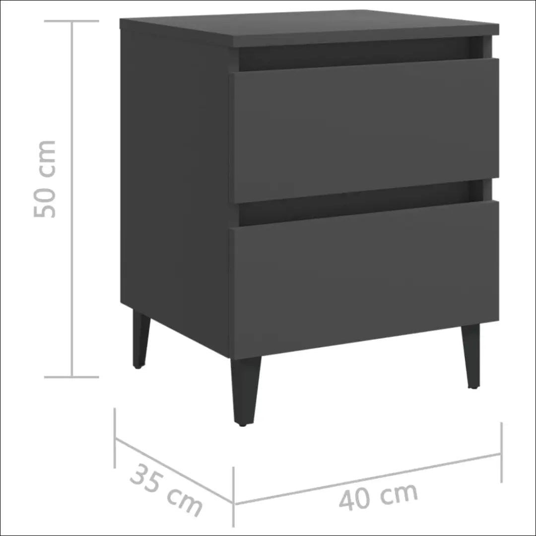 Naktinis staliukas GI602 - €32 Save 50% 25-50, __label:Pristatymas 1-2 d.d., color-pilka, material-mediena, miegamojo