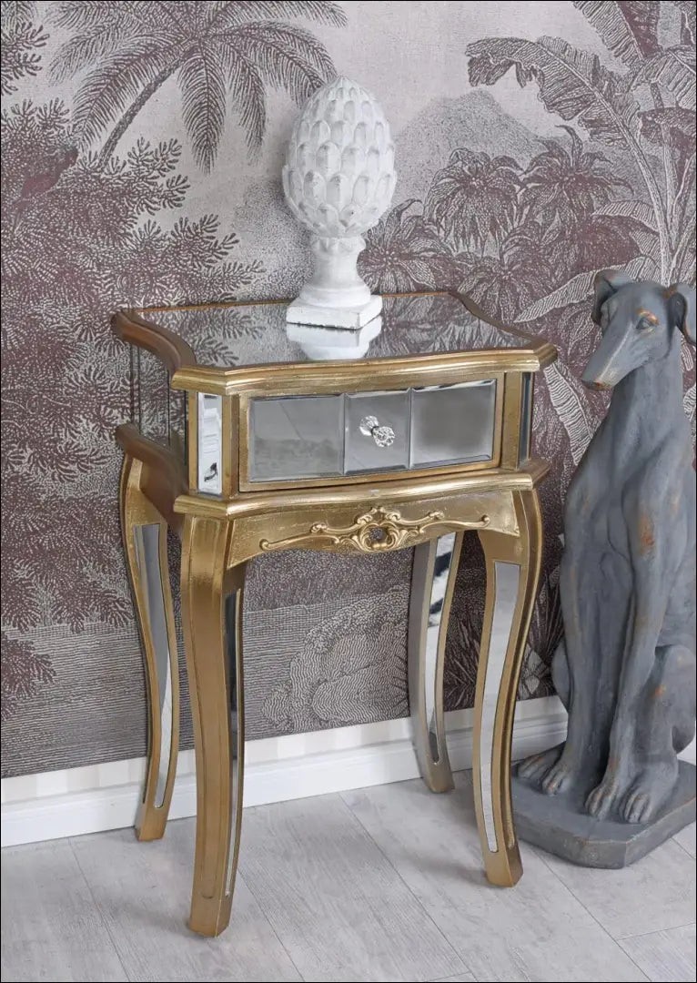 Naktinis staliukas GI606 - €129 Save 50% 100-200, __label:Pristatymas 1-2 d.d., color-auksine, color-sidabrine,
