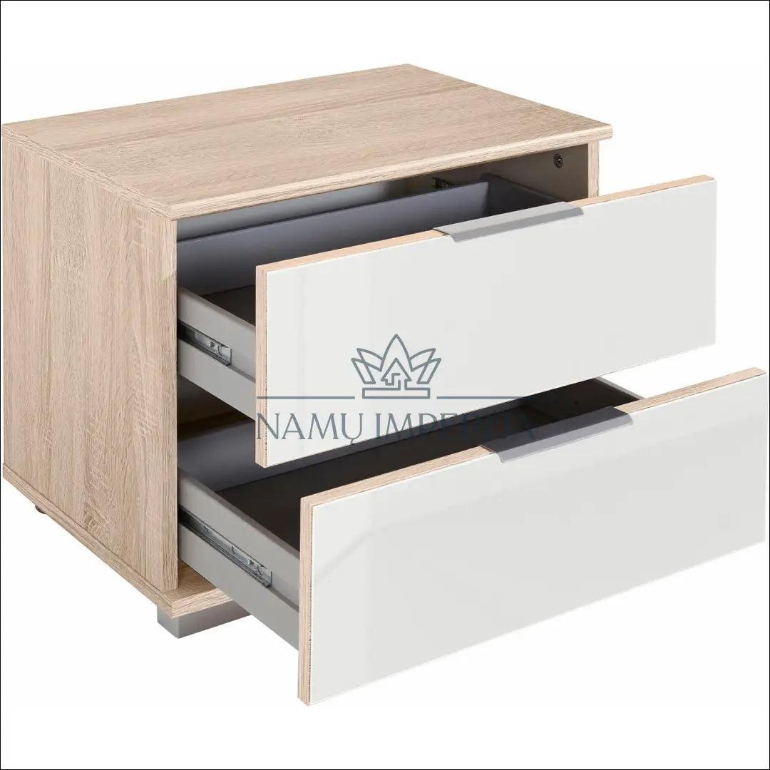 Naktinis staliukas GI607 - €56 Save 50% 50-100, __label:Pristatymas 1-2 d.d., color-balta, color-ruda, material-mediena