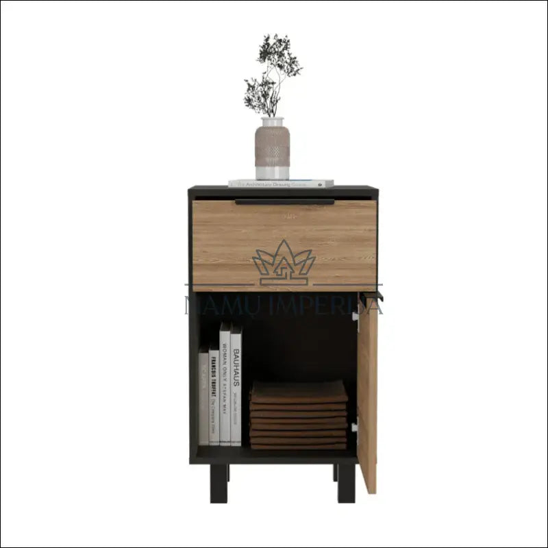 Naktinis staliukas GI610 - €65 Save 50% 50-100, __label:Pristatymas 1-2 d.d., color-juoda, color-ruda, material-mediena