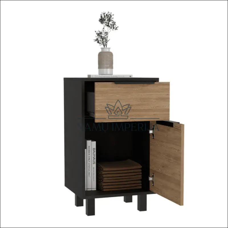 Naktinis staliukas GI610 - €65 Save 50% 50-100, __label:Pristatymas 1-2 d.d., color-juoda, color-ruda, material-mediena